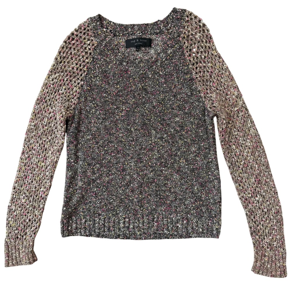 Rag & Bone New York Multicolor‎ Open Knit Sweater Women's Small